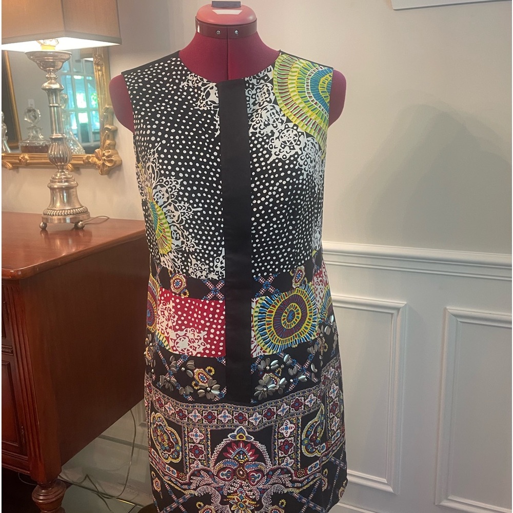 Sleeveless shift dress by Nanette Lepore. Perfect for a summer barbecue